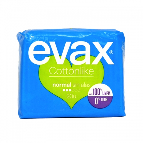 Evax Cotton Like Compresas Normal 20 Servicios